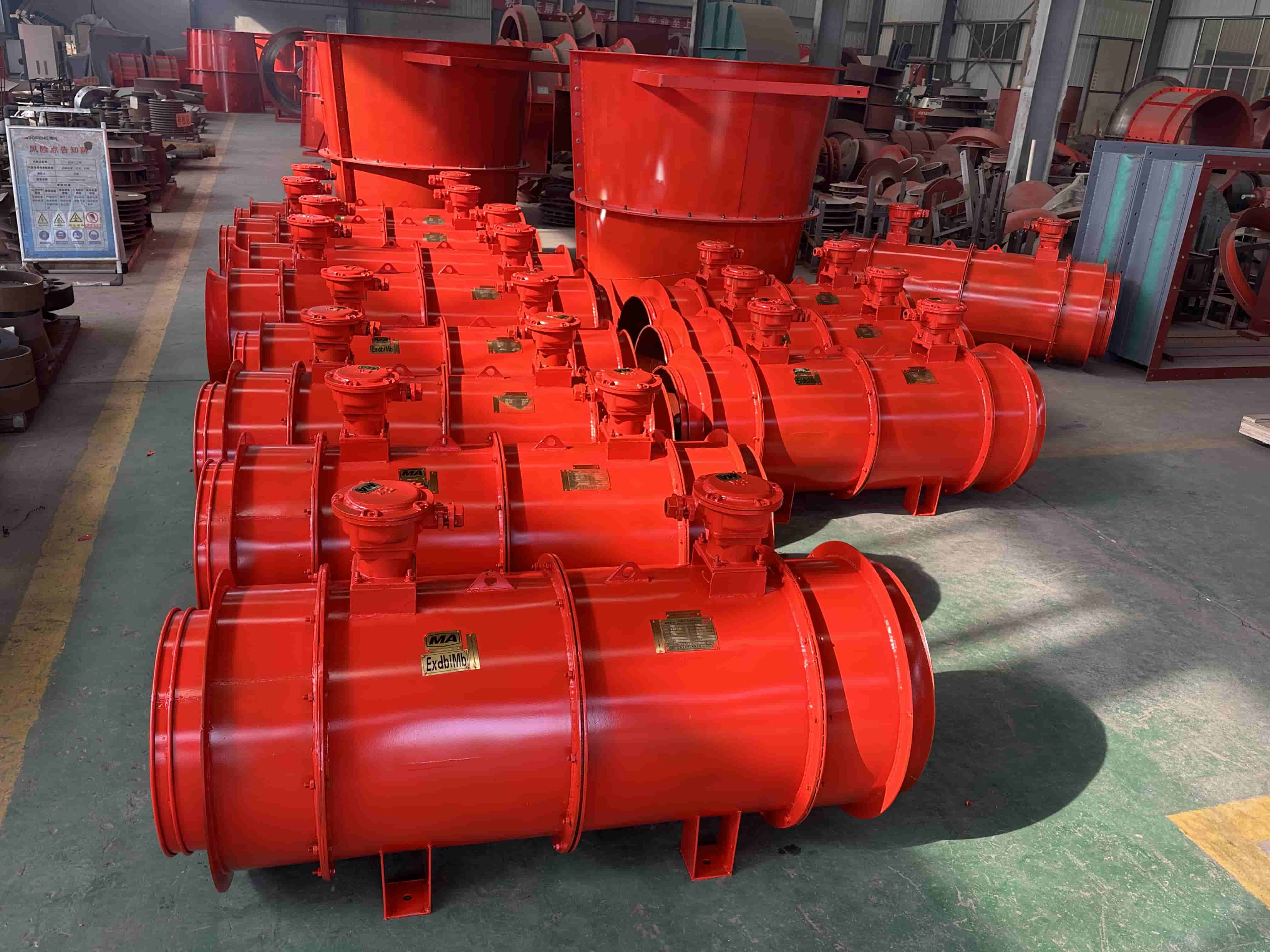 FBD Series Flameproof Counter-Rotating Axial Auxiliary Fan Mass Production Case
