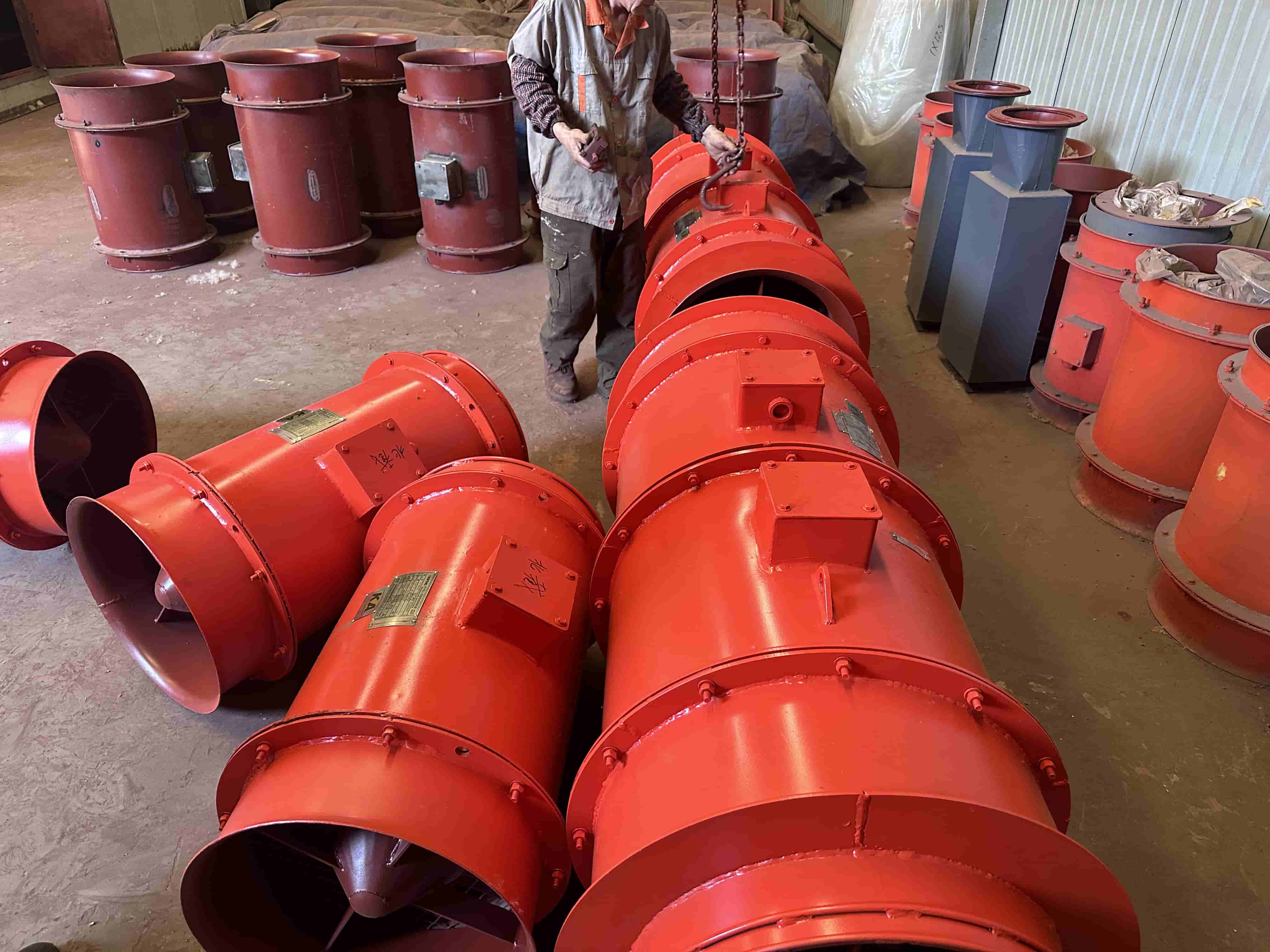 FKD Series Auxiliary Counter-Rotating Axial Mine Supply Fan Bulk Delivery Case