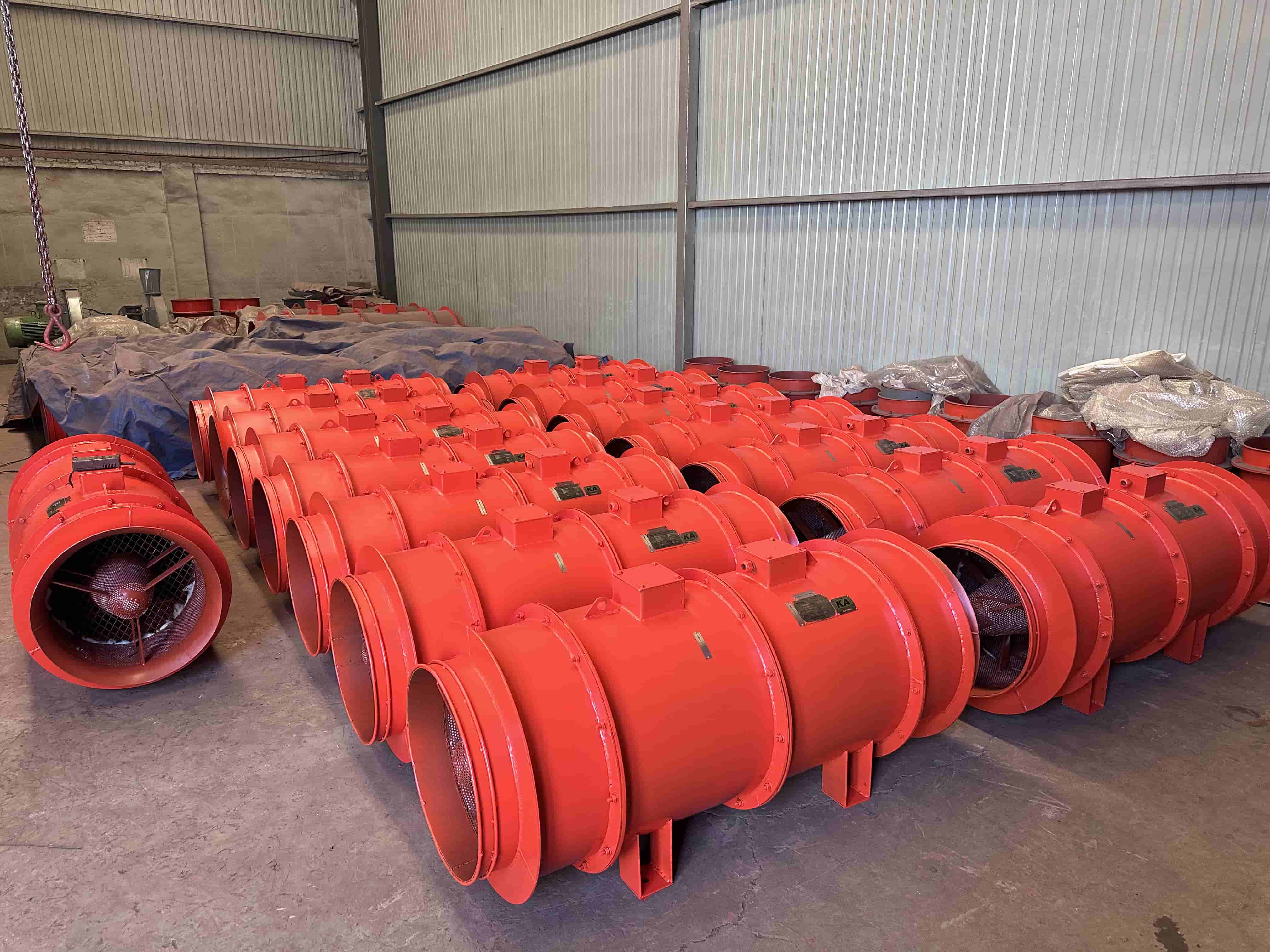 FKD Series Auxiliary Counter-Rotating Axial Mine Supply Fan Bulk Delivery Case